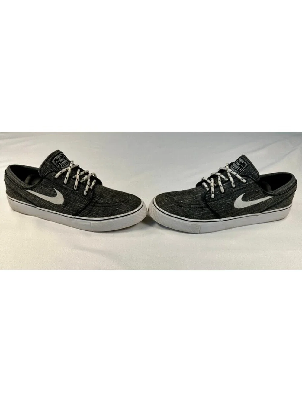 Nike SB Zoom Stefan Janoski Canvas Black Tweed Skate Shoes Men's Size 9